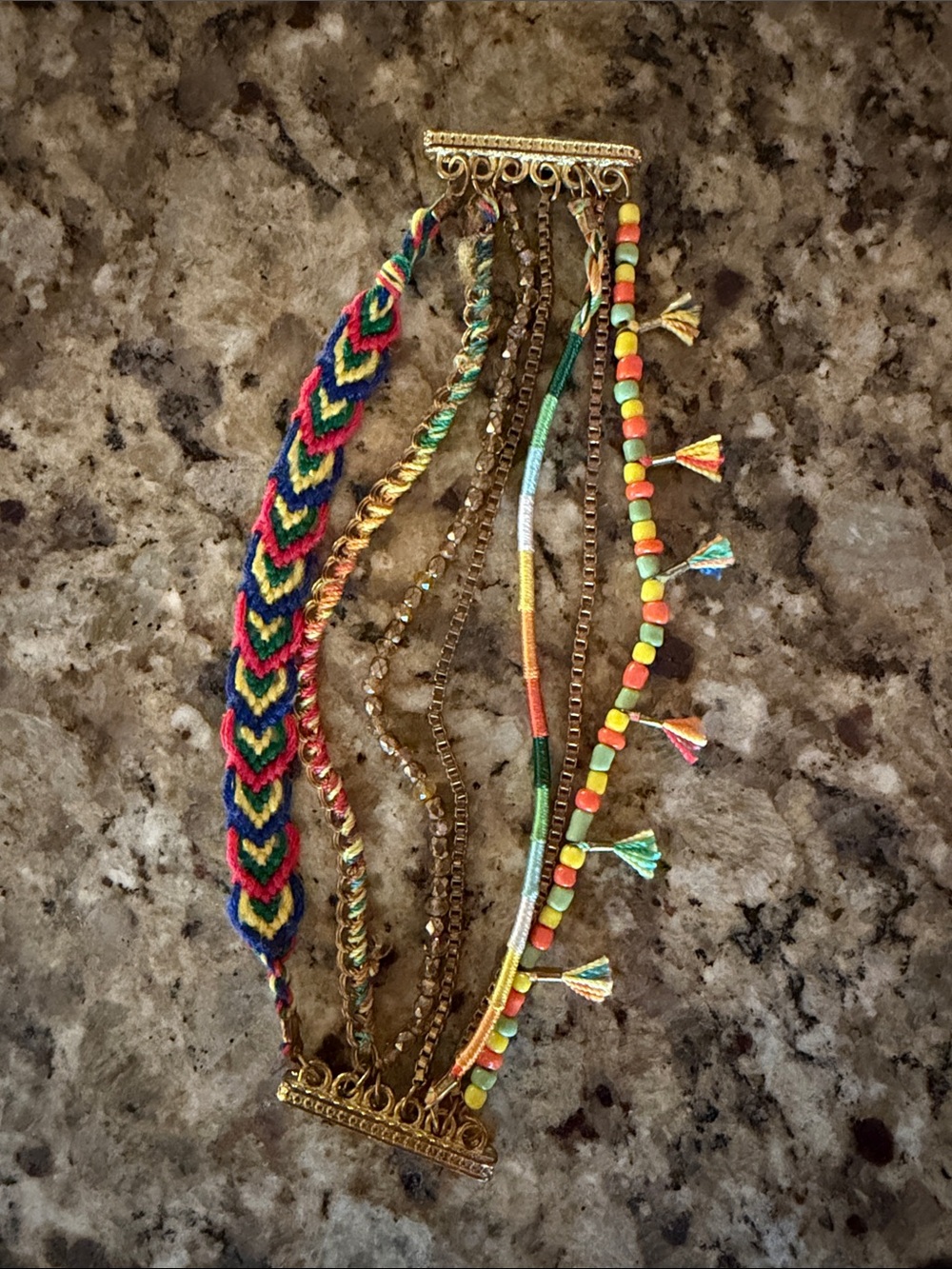Boho Multicolor Multistrand Bracelet Stack - Unbranded - Picture 2 of 4